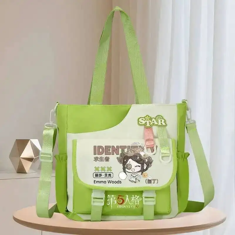 أنيمي لعبة الهوية V كوس العتيقة إيما وودز لوكا بالسا الخ. هدية حقيبة يد للحرم الجامعي مقاس 33 × 30 × 12 سم للجنسين 2025 #4