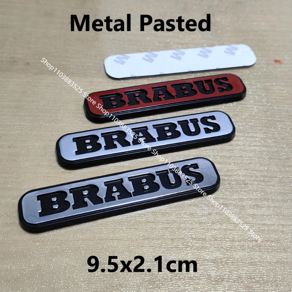 95x21mm Metal Car Pasted Emblem Badge Sticker for Brabus Smart 450 451 453 Fortwo Forfour YBB Rear Trunk Modified Sticker view 4