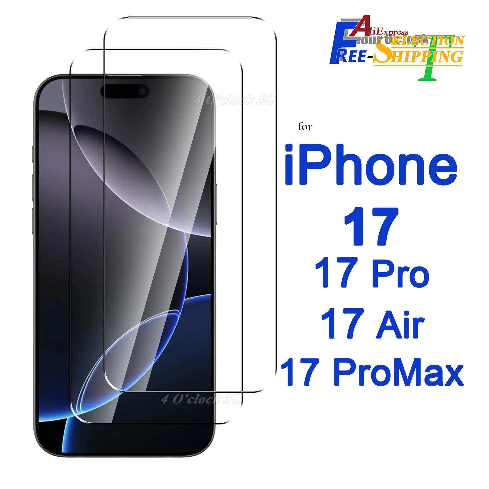 

2-4pcs For iPhone 17 Pro Max Air Screen Protector Tempered Glass Crystal Mica 9H HD Clear Transparent