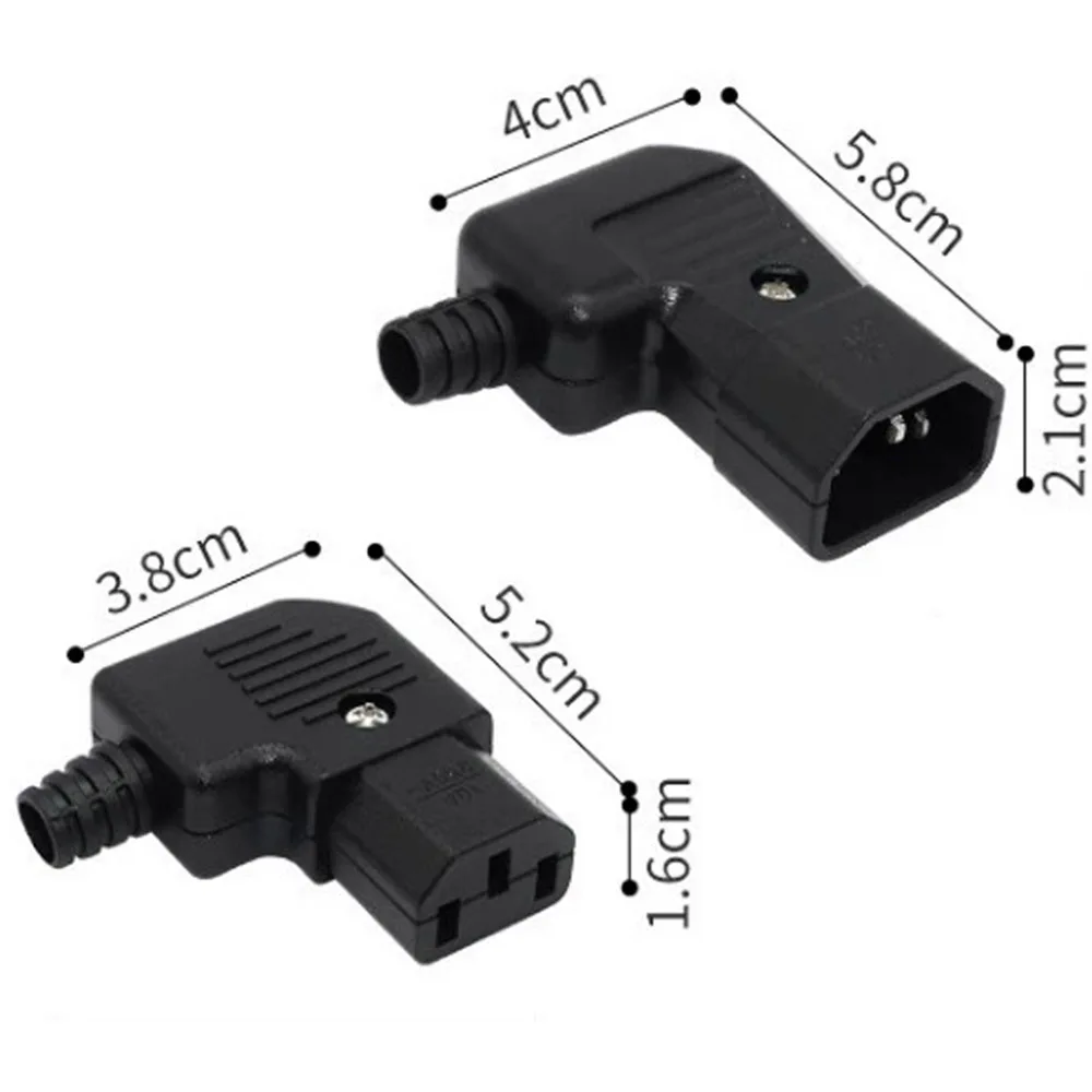 10A 250 فولت الكوع IEC320 C13 C14 قابس طاقة المقبس الحبل الأسلاك قابس طاقة تجميع IEC موصل منفذ UPS #6
