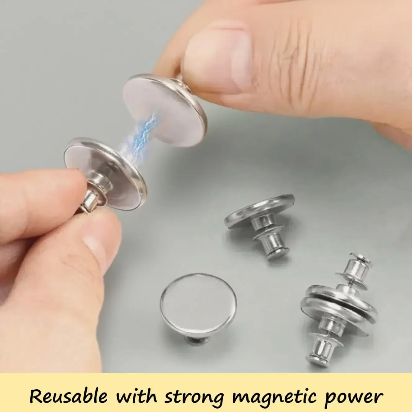 Metal Curtain Magnetic Closure Wall Mounted Magnetic Buckle Shower Curtain Magnet Clips Detachable Window Screen Fixed Fastener