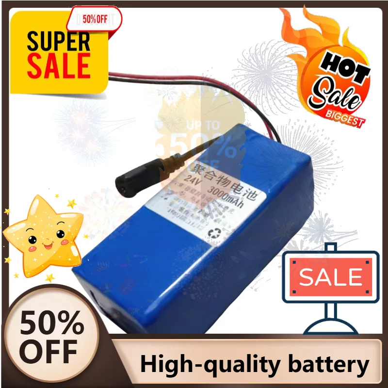 SWZY 24V Lithium Polymer Battery 24V 3Ah for 18V-25.2V Electrical Appliances Pipeline Robots Loudspeakers Surveillance Equipment