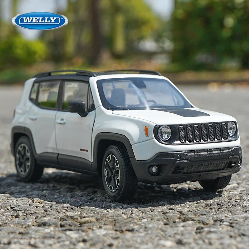 

WELLY 1:24 Jeep Renegade Trailhawk SUV Alloy Car Model Diecast Metal Off-road Vehicles Car Model Simulation Collection Kids Gift
