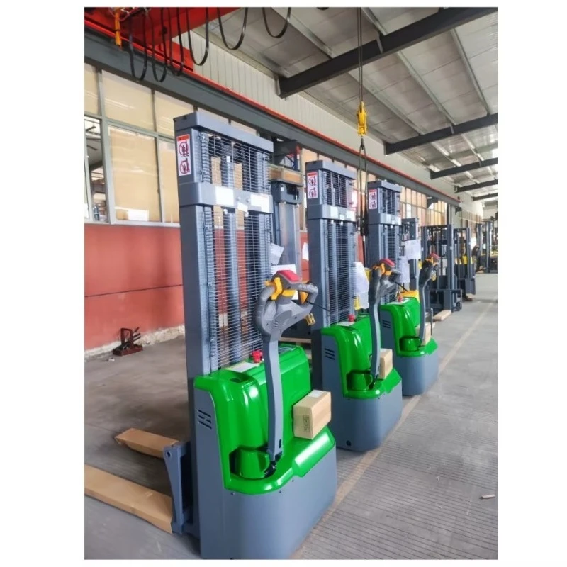 China Cheap Good Light Mini Pedestrian Walkie Full AC All 1.0/1.5 Ton Portable Electric Stacker 2 Year Warranty
