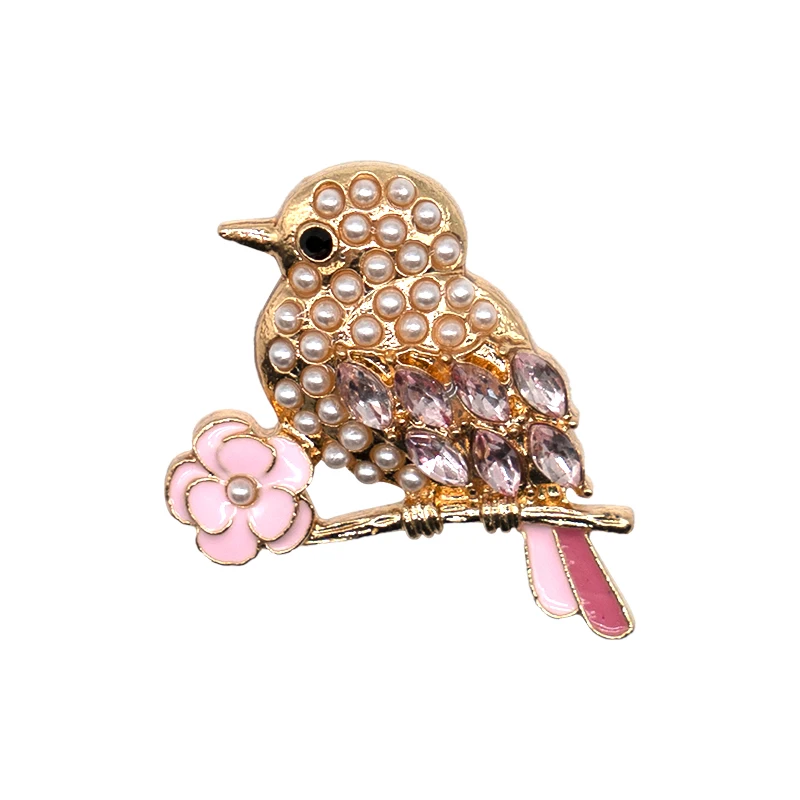 Dijes de Metal para zapatos de diseñador, alfileres decorativos de lujo para mujeres y niñas, accesorios para zapatos con lazo, oso, pájaro rosa,