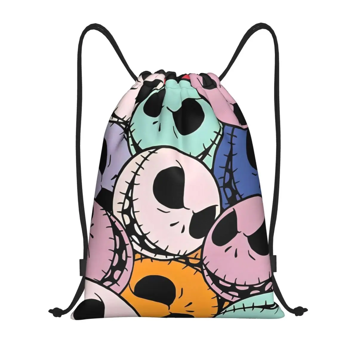 Mochila personalizada Jack Skellington con cordón, bolsa de gimnasio deportiva para mujeres y hombres, mochila de entrenamiento