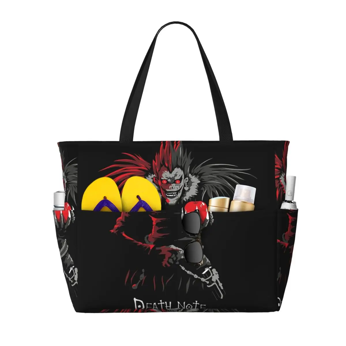 

Anime Death Note L Lawliet Beach Tote Bag Sport Gym Yoga Duffle Large Tote Bag Women Travel Bag Fitness bag