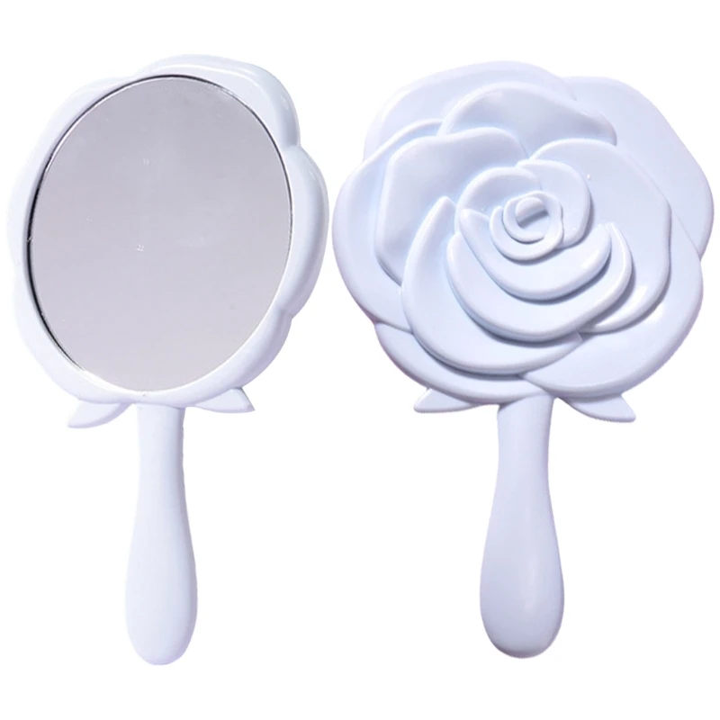 3D Rose Mirrored Mỹ phẩm Mirrored Hand Mirrored Trang điểm nhỏ Mirrored 918D
