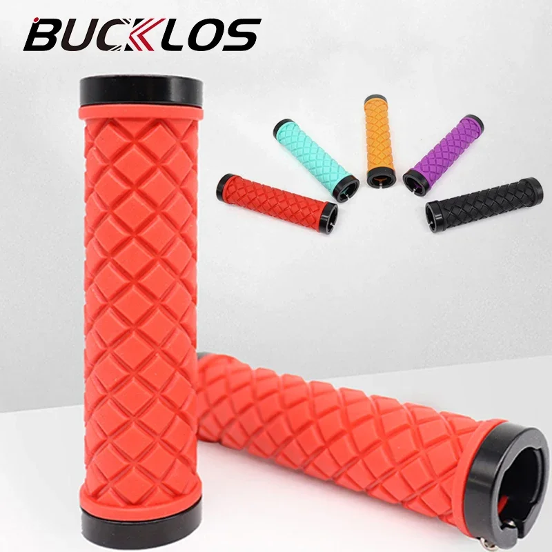 Bicycle Handlebar Grip Rubber Mtb Grips Shock-absorbing Cycling Handlebar Cover Ultralight Lock Ring Bicycle Handle Bar Grips