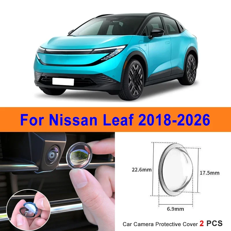

360 Reverse Image Car Camera Cover Anti-Scratch PC Lens Protector Stickers For Nissan Leaf 2018-2026 2Pcs