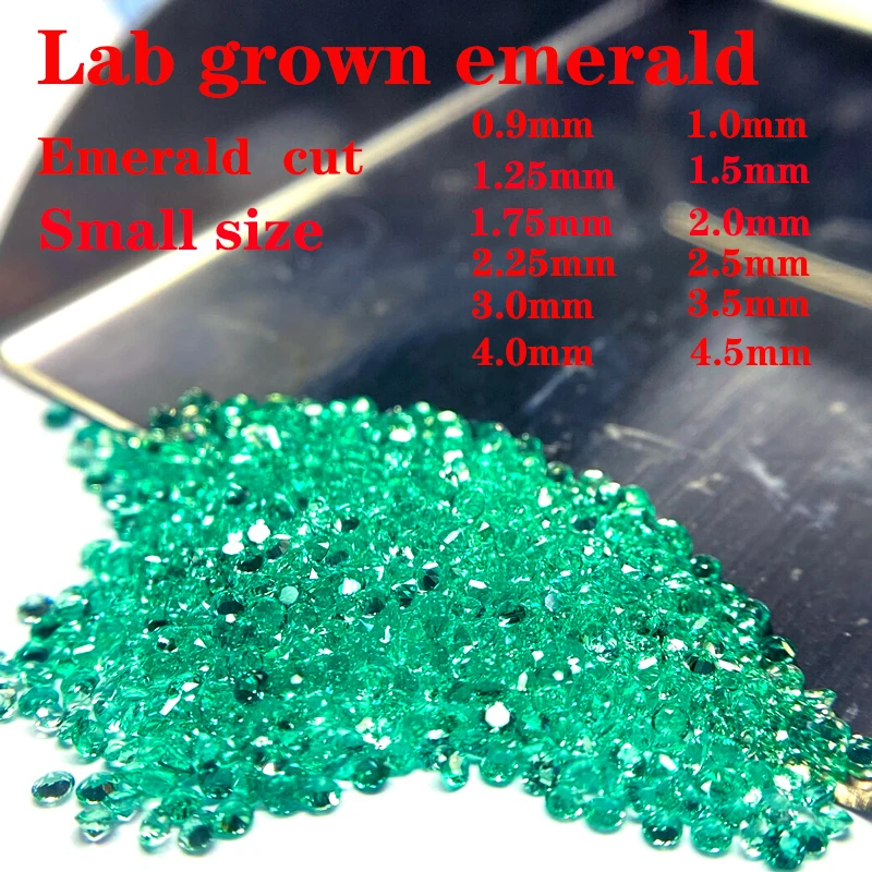 

Round Shape Lab Grown Columbia Emerald Small Size DIY Chamrs Ring Necklace Earrings Main Materials Natural Color Wholesale