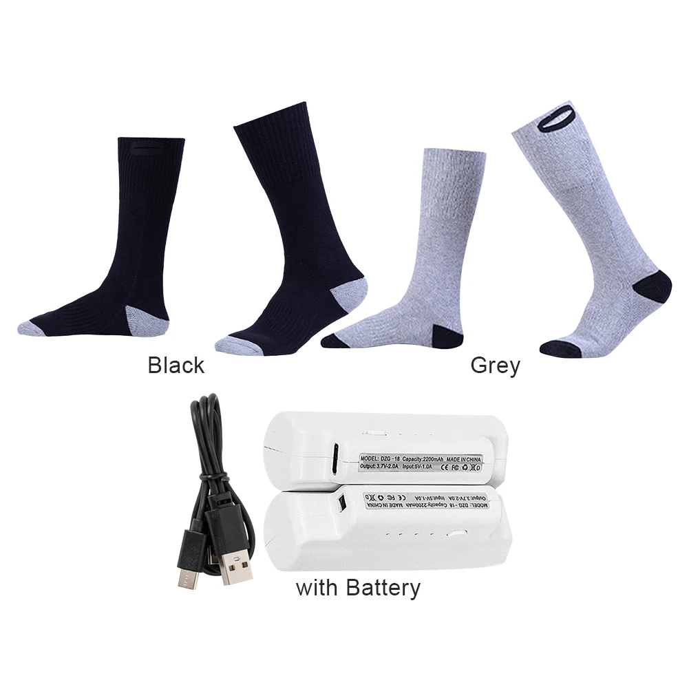 Elektryczne skarpety grzewcze na baterie z wbudowanymi panelami grzewczymi, ocieplacze na stopy, wygodne do wędkowania, jazdy na rowerze i polowania.