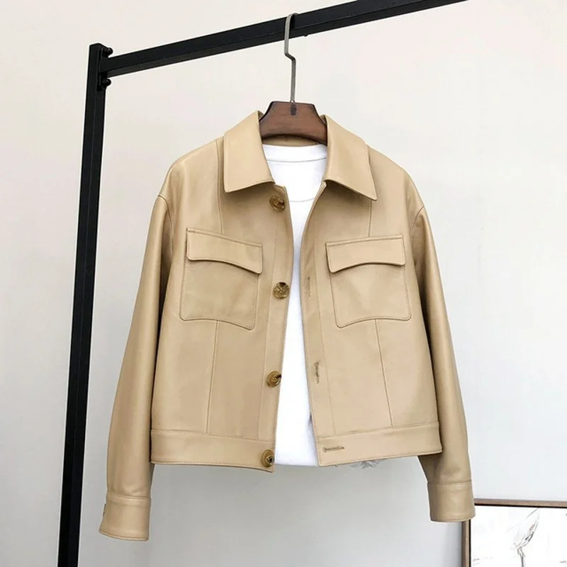 

2023 Spring Autumn New Womens Fashion Turn-Down Collar Single Breasted Jackets Classic Solid Casual Concise Outerwear Female