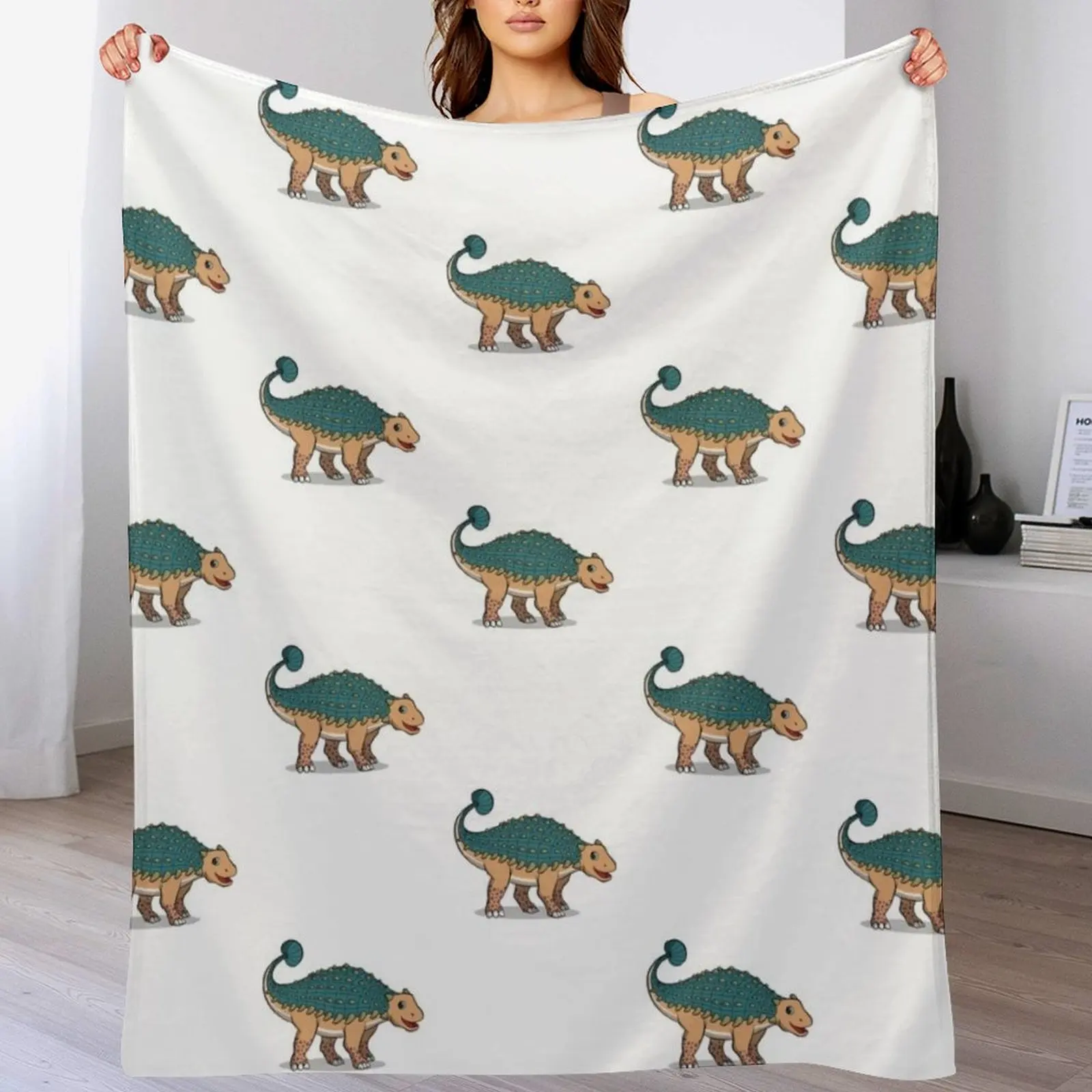 Ankylosaurus Throw Blanket