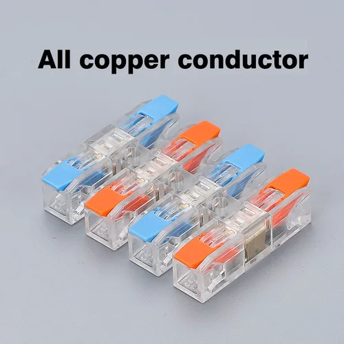 Imagen 2 del producto Terminal de cableado tipo prensa rápida acoplamiento eléctrico fijación de tornillo de 2-12 pines conector de cable compacto bloque de terminales tipo empuje