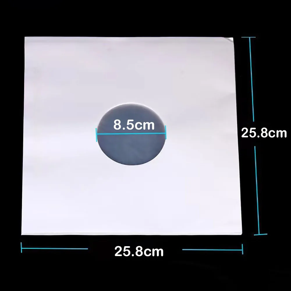 New White Vinyl Records Sleeve 7/10/12inch Resealable Record Protection Record Storage Bags Record