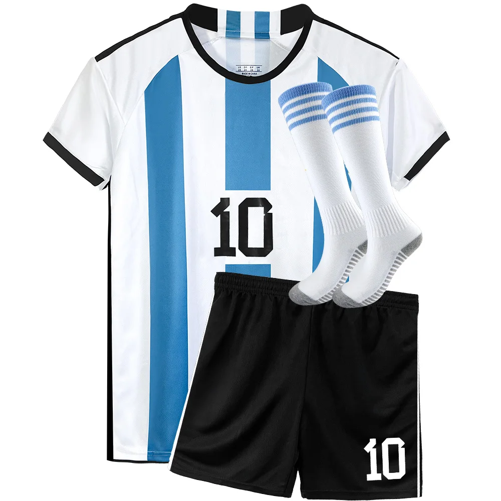 Boys' Soccer Jerseys Kids #10 Football for Boys Girls Youth Soccer Shirts and Shorts Kit Set for 4-13 Years