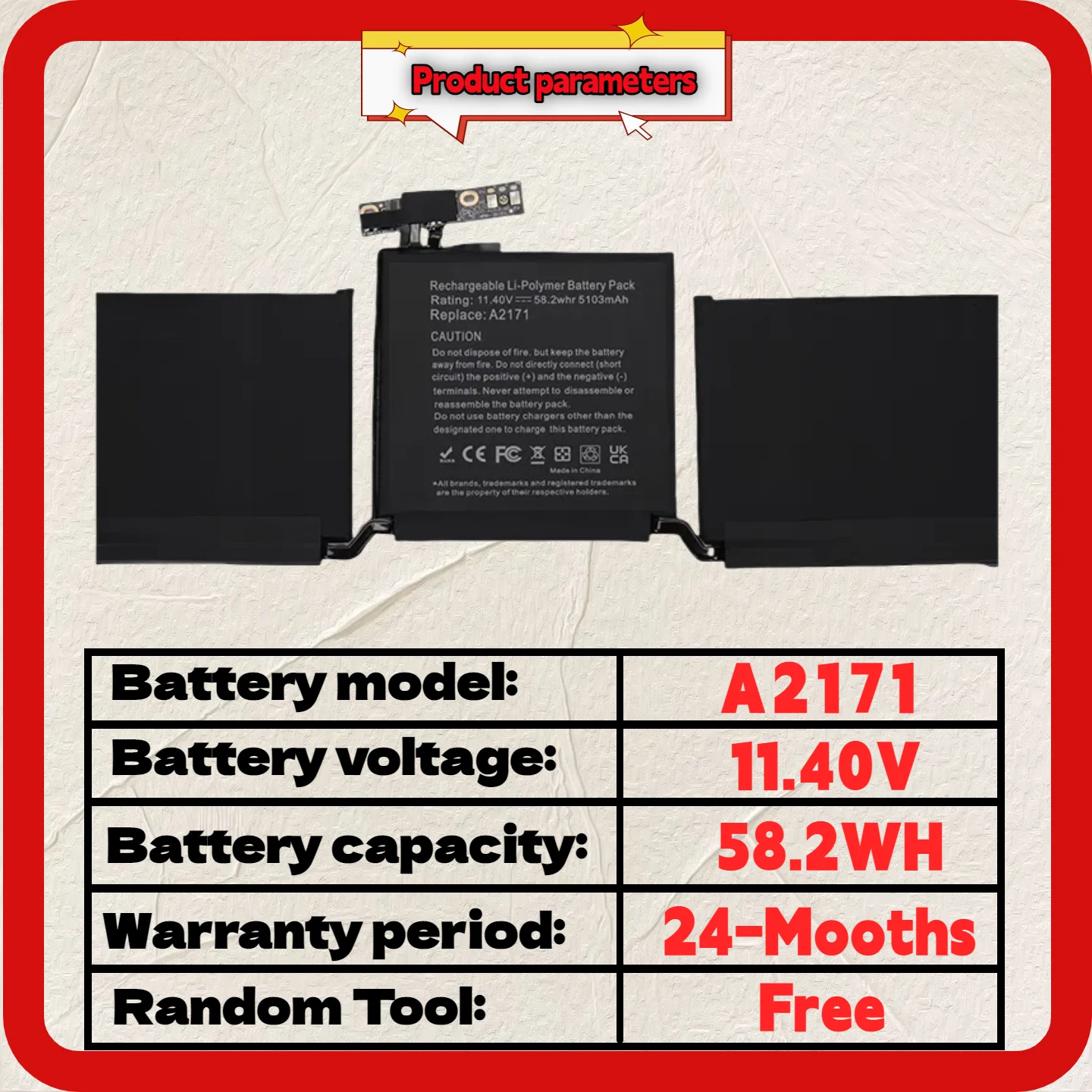 Groothandel en detailhandel ❗ ❗ ❗   A2171 Batterij Voor Apple MacBook Pro Retina 13.3 ''A2159 2019 Jaar Voor Macbook 13 ''A2289 A2338