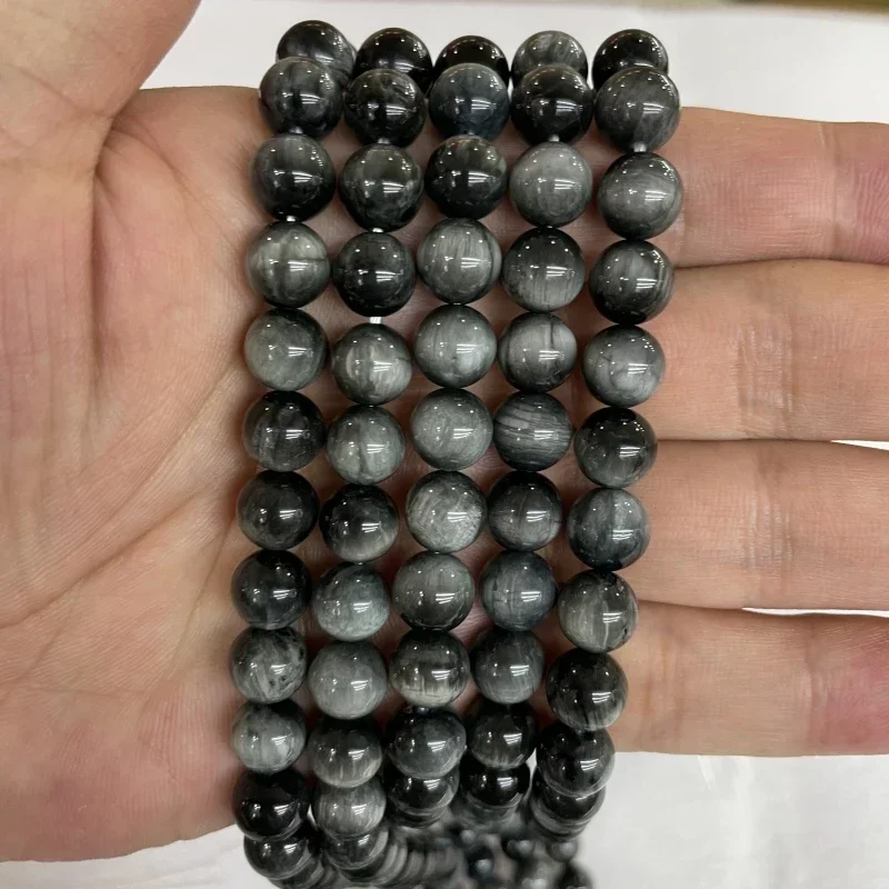 AAAA Natural Eagle Eye Falcon Eye Stone Beads For Jewelry Making  Diy 4/6/8/10/mm Round Spacer Beads Bracelets Accessories 15‘’