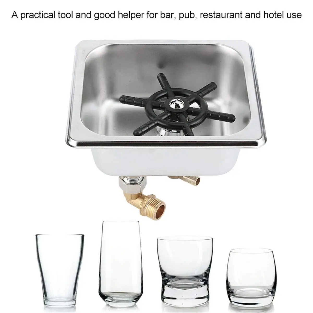 Home Tool Stainless Steel Glass Rinser for Kitchen Sink - Effortless Cup Cleaning Solution