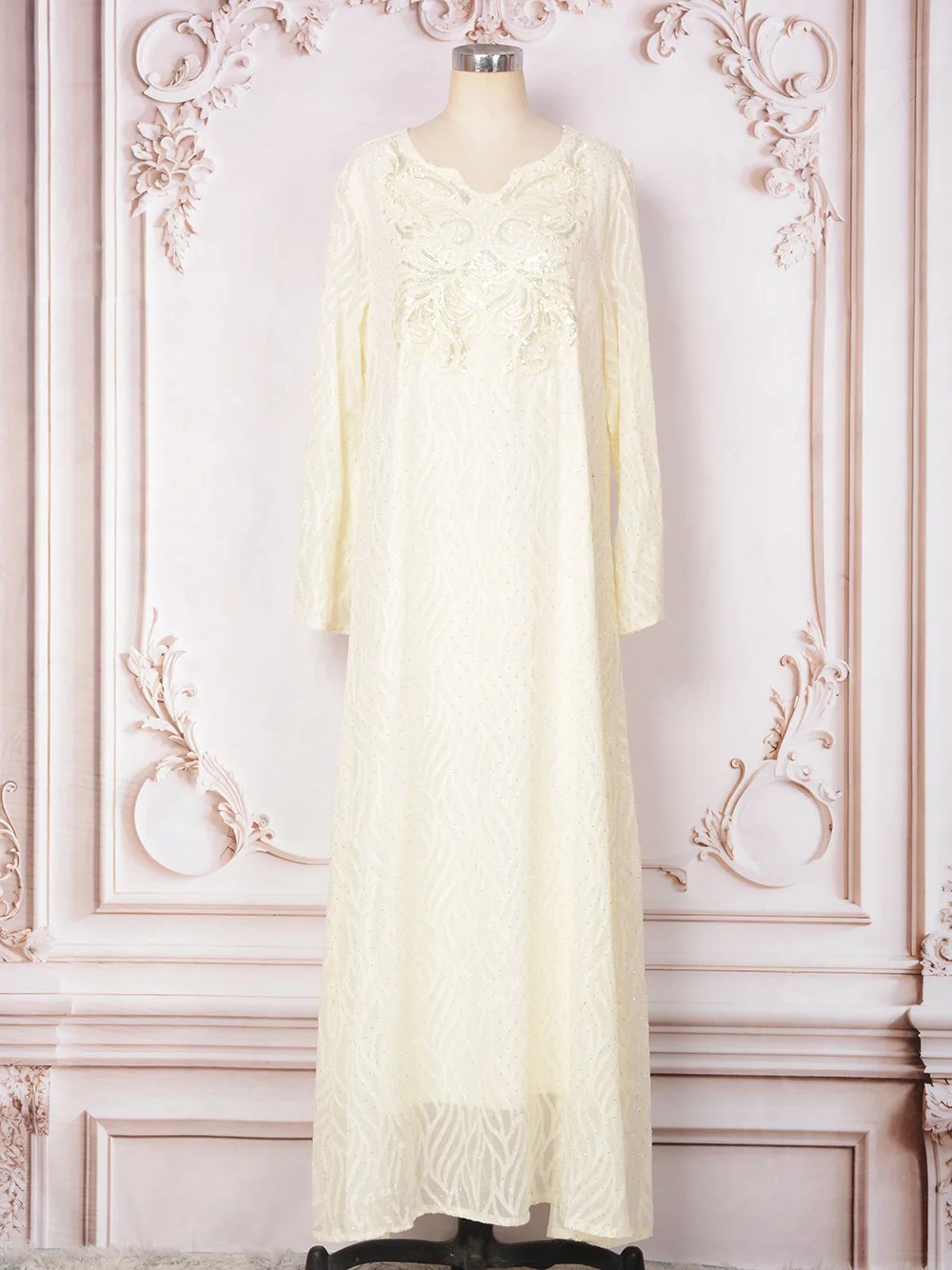 

2025 Fashion Sequins Abbayas Dubai Kaftan Women Muslim Dress Turkey Caftan Marocain Femme Robe Morocco Islam Jalabiya Party Gown