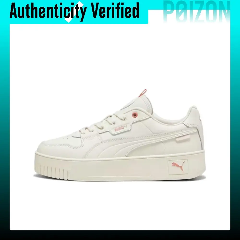 PUMA Carina Street Height Increasing Low top Skateboard Shoes Women's Ivory White 397487-03