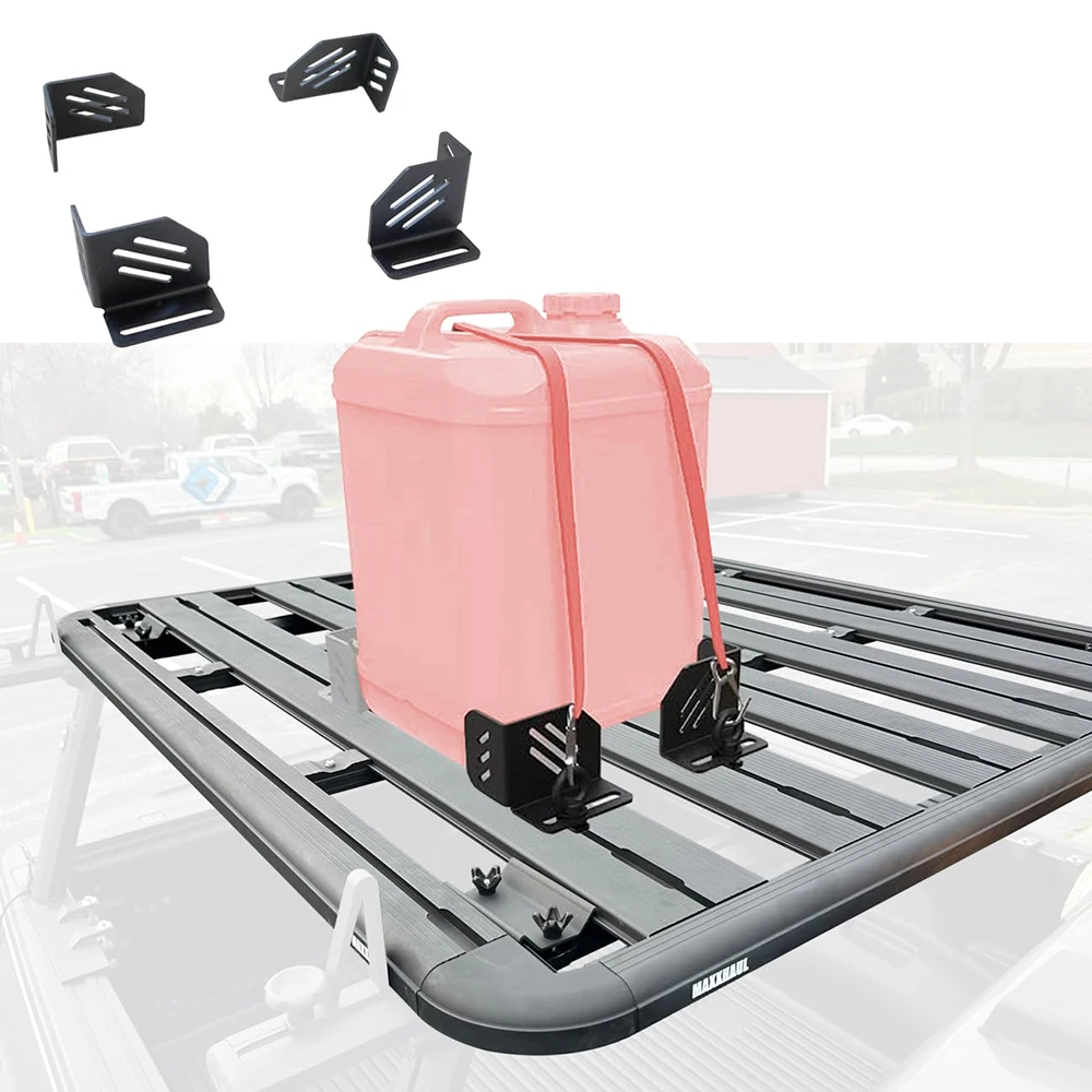 

4 PCS Platform Cargo Corner Brackets Car Roof Diesel Tank Holder Roof Luggage Rack Fuel Tank Fixing Bracket for Platform Rack