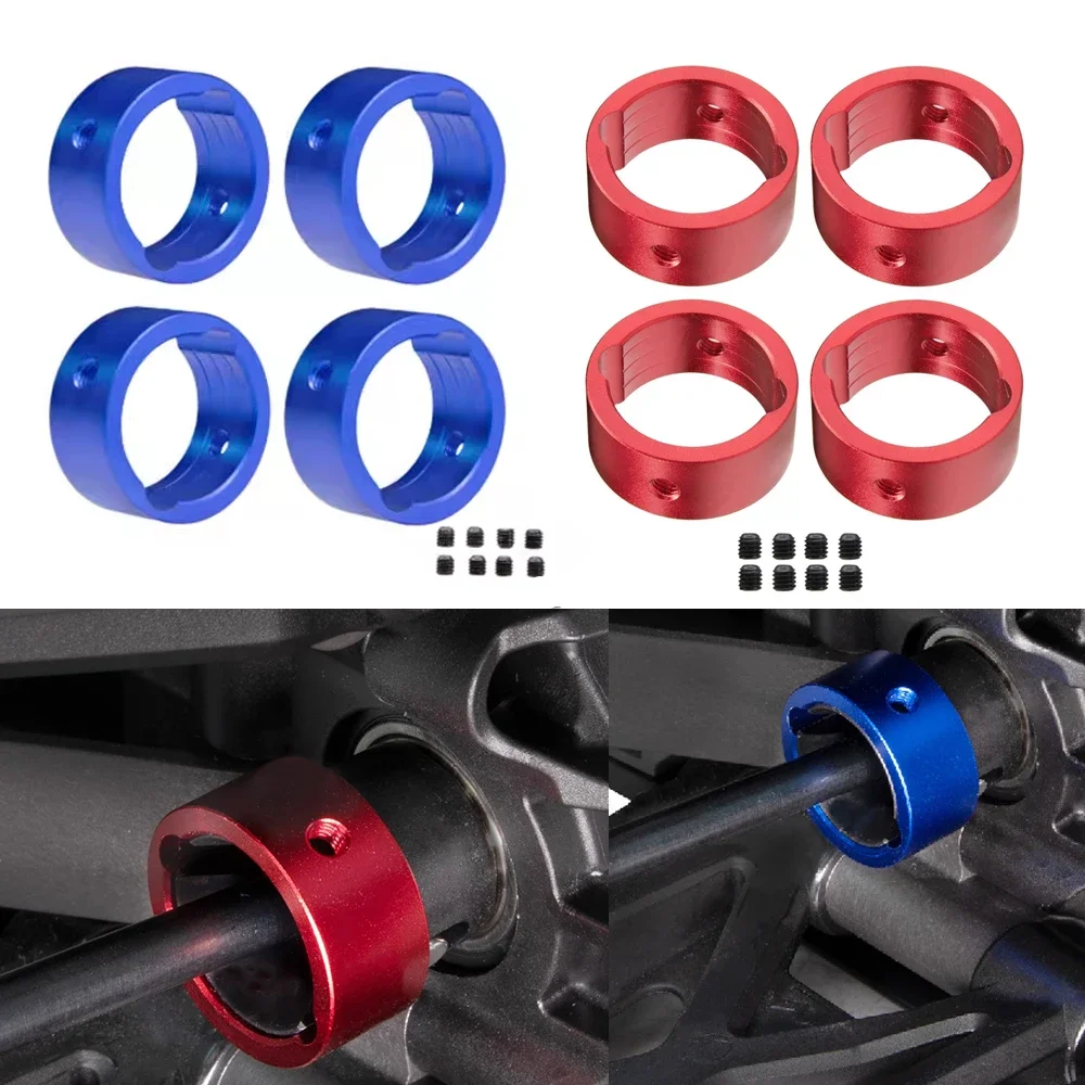 4pcs Metal Differential Drive Cup Sleeve Drive Cup Reinforcement Ring for Traxxas 1/5 X-MAXX 1/6 XRT RC Car Upgrade Parts