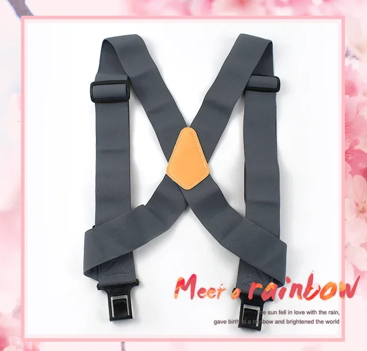 Heavy Duty Work Suspenders for Men X-Back Gripper Clasps Adjustable Strap Fully Elastic Adult Widen Men's Suspender