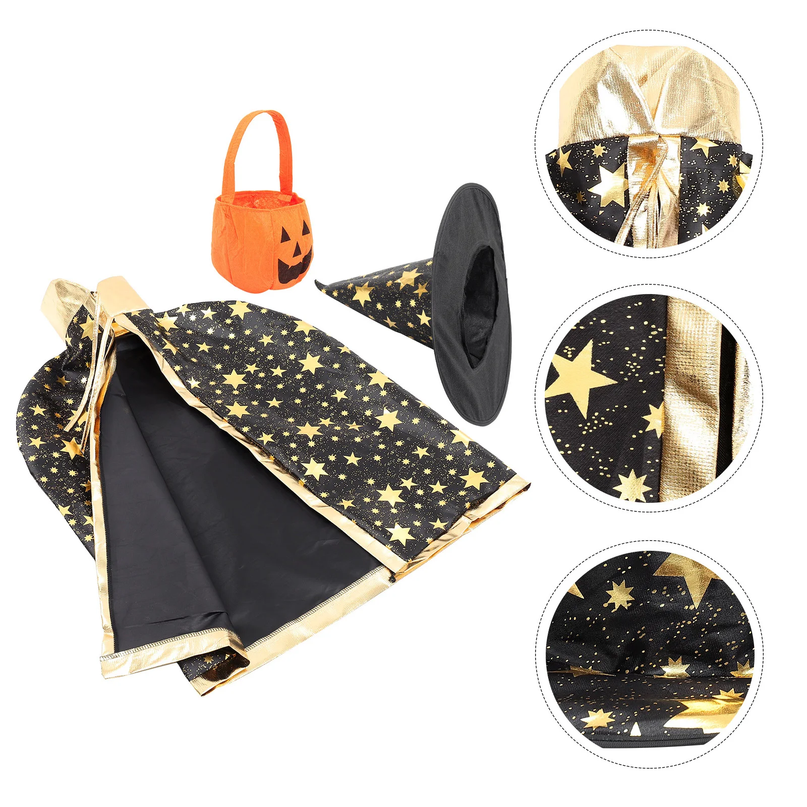 1 ensemble citrouille Halloween Cape citrouille chapeau enfants Cosplay Costume tenue lumineuse enfants ensemble d'outils Costumes d'halloween