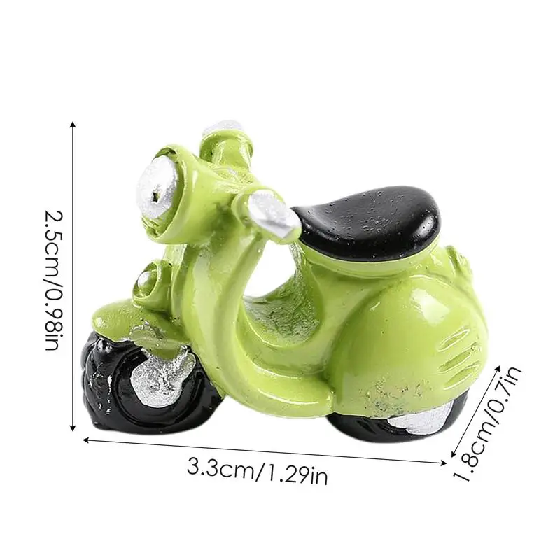 Motorcycle Ornaments Mini Resin Figurine Motorbike Statue Motorbike Model Motorcycle Status Toy For Cabinet Window Sill Desk