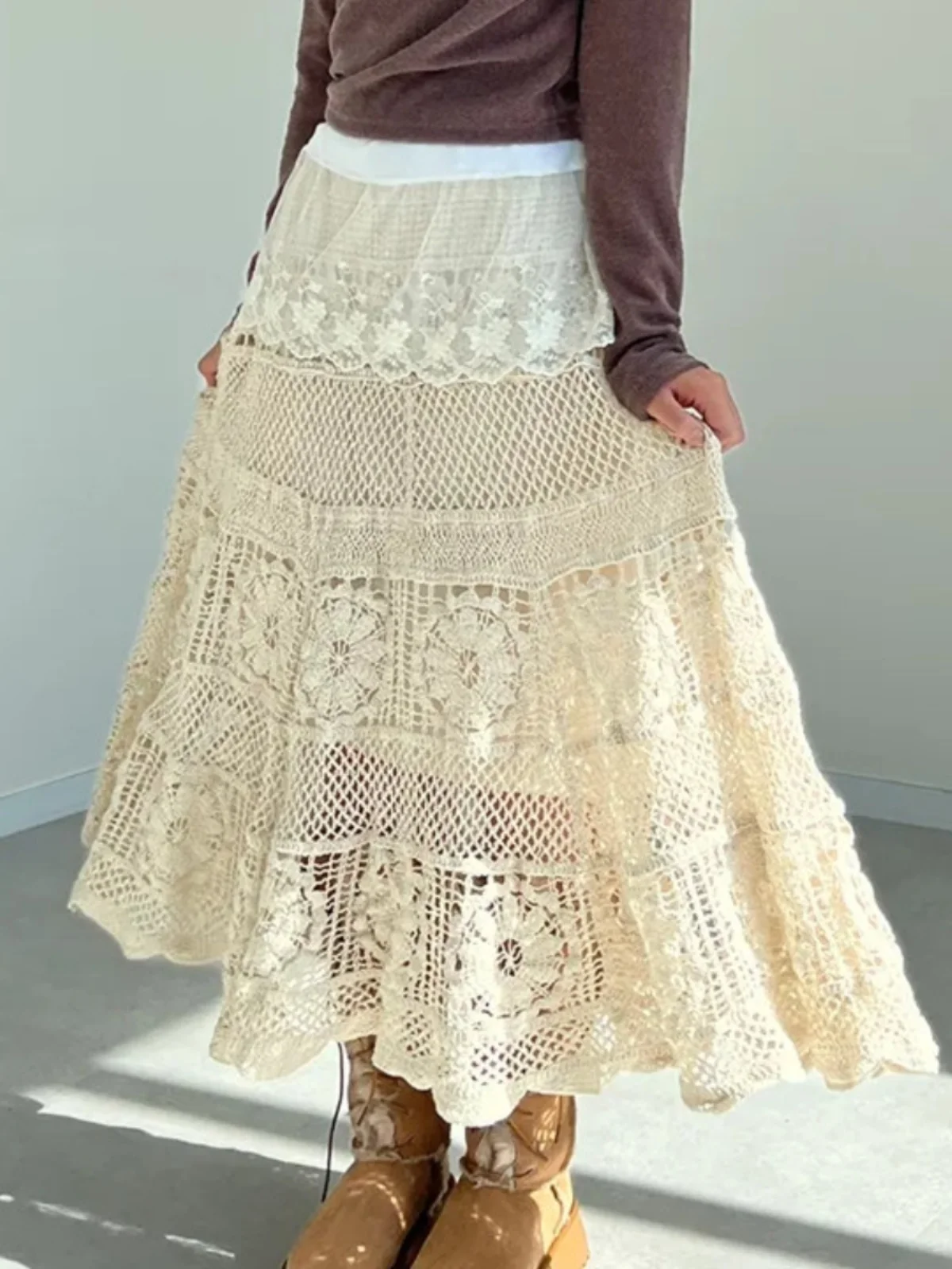 

Весенняя юбка-миди трапециевидной формы, женская облегающая трикотажная юбка с высокой талией, длинные модные юбки в Корейском стиле, чистый хлопок