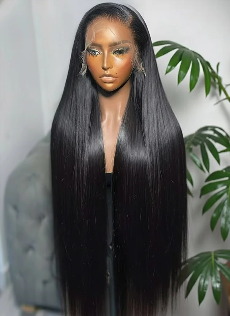 

Натуральный парик из бразильских волос Remy 250% плотности, прямой, 30-40 дюймов, с HD-кружевной фронтальной частью 13x6 и 13x4, предварительно выщипанный, для женщин