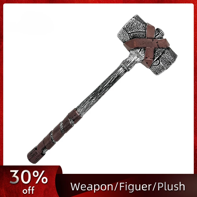 

59cm/23.23in Halloween Props Grey Hammer Cosplay Model Weapons Plastics Anime Peripherals Collectible Party Gifts Ornaments Toy