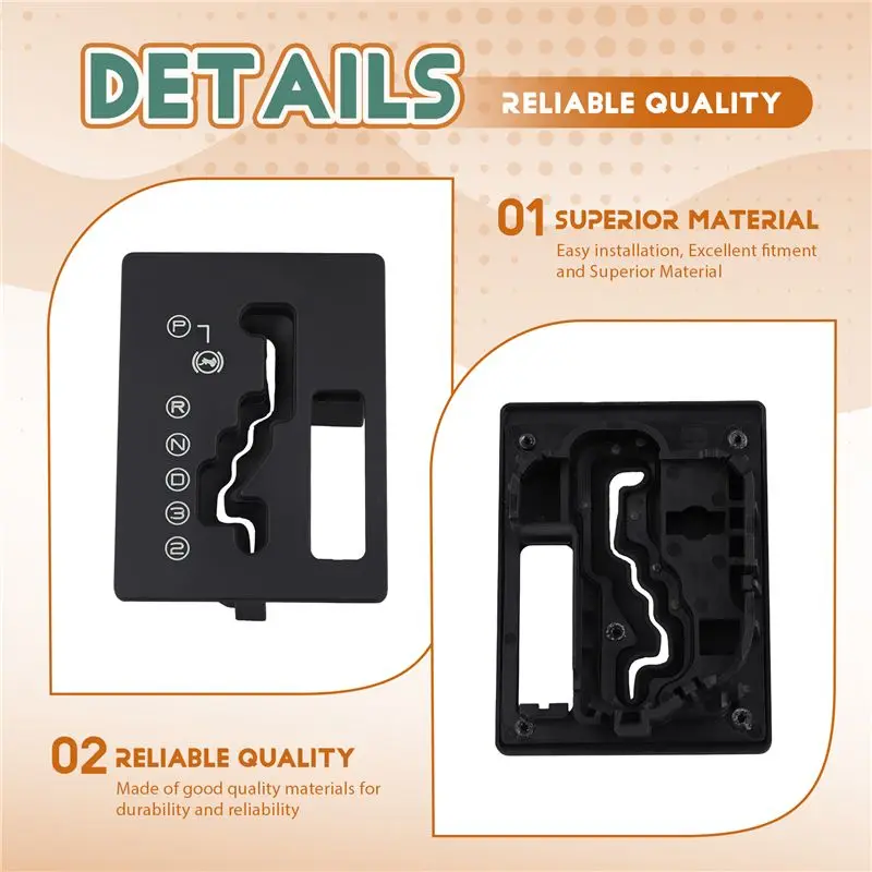 

Reliable-For 206 206CC 306 Citroen C-Elysee 2461A0 Car Shift Panel Automatic Frame Shift Lever Gear Selection Grille LHD