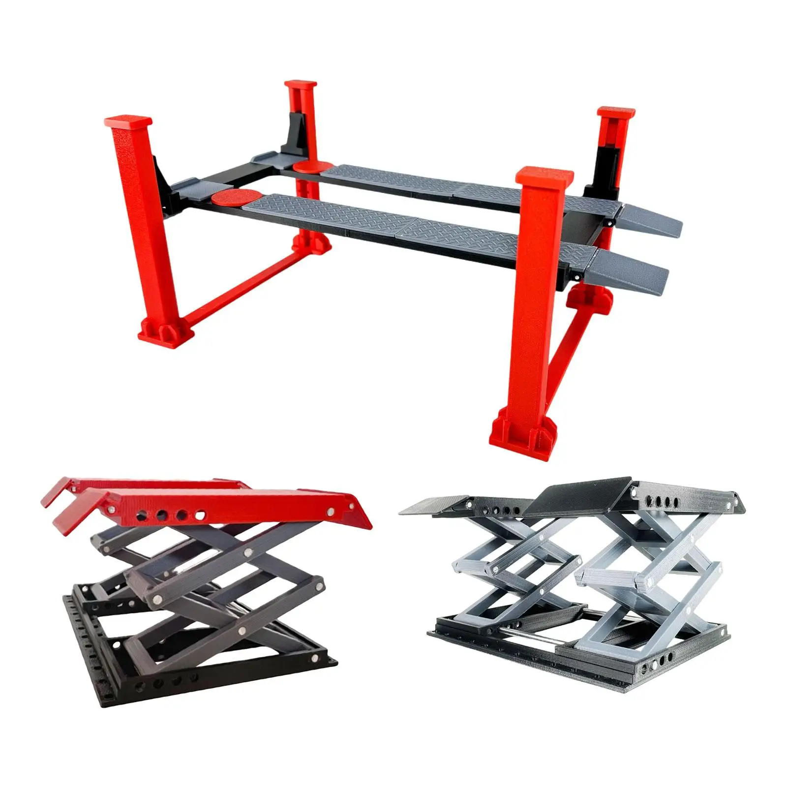 Supporto da lavoro per auto RC Piattaforma di sollevamento in miniatura RC, portatile per accessori robusti per auto cingolate in scala 1/18 regolabili