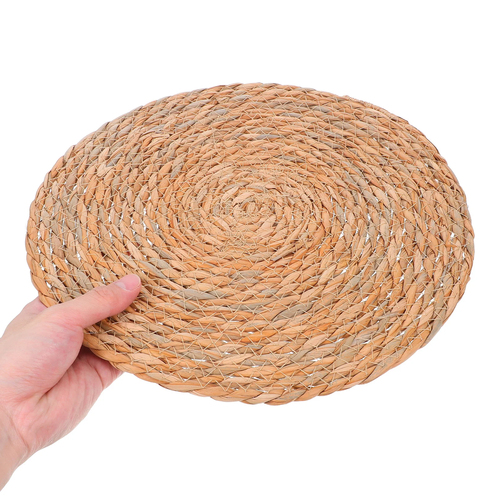 

Round Woven Placemat Braided Insulated Heat Resistant Table Mat Decorative Dining Table Pot Cushion Cutlery Mat