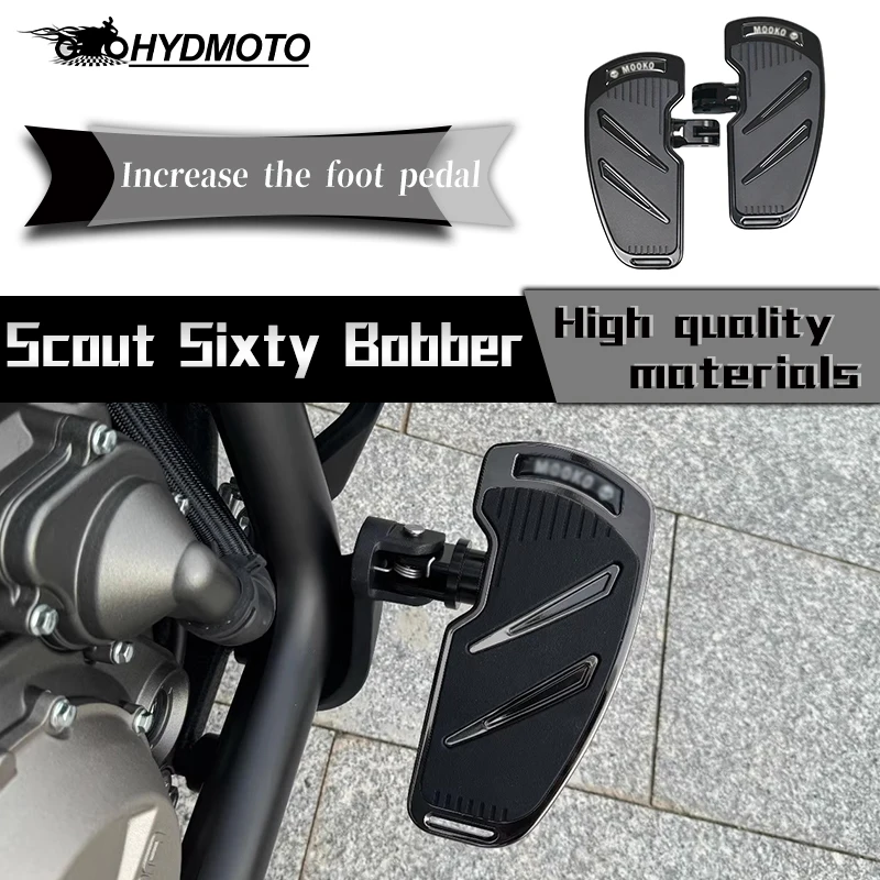 Rider Floorboards Driver Passenger Footboard Front Foot Rest Pedal Wide Footrest Accessories For Indian Scout Sixty Scout Bobber