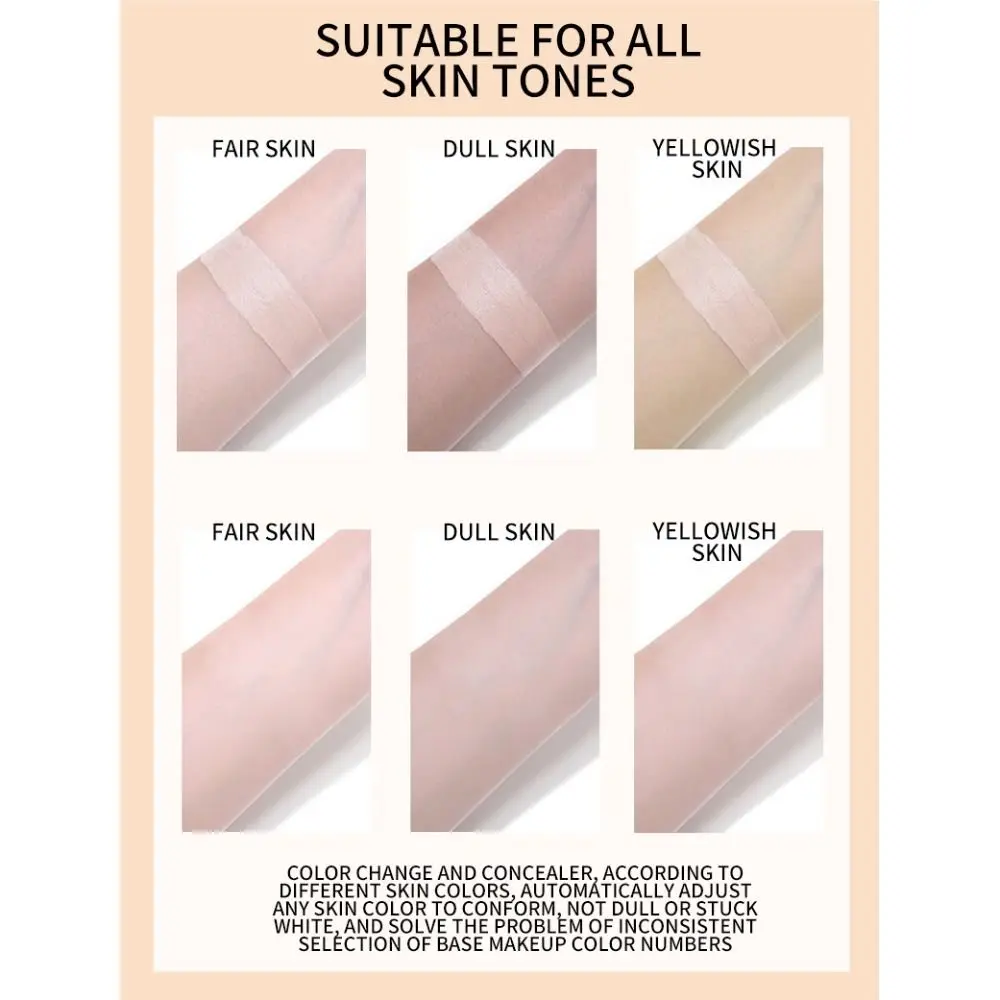 Makeup Double-Sided Concealer Stick 2-In-1 with Brush Foundation Stick Korean White Under Eye Concealer Facial blemishes