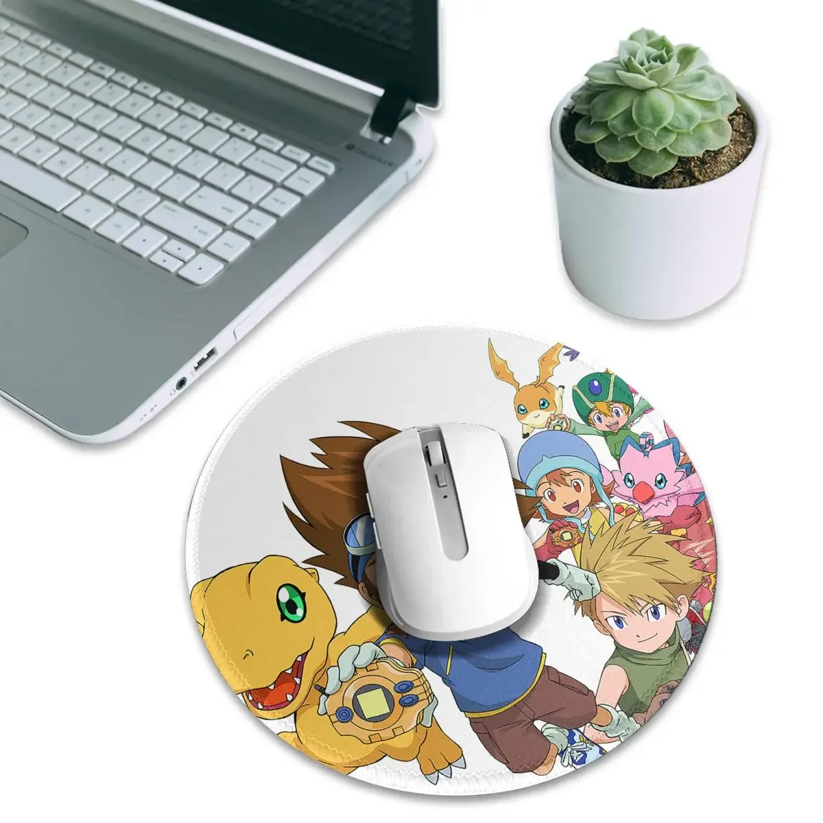 Anime Digimon CartoonRound Mouse Pad Computer Keyboard Mouse Mat Gamer PC Desk Mat Office Table Mats