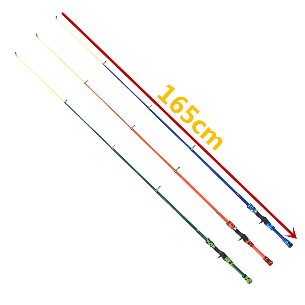 Portable telescopic camouflage children\'s fishing rod with rotating adjustment throwing rod outdoor fishing accessories tools