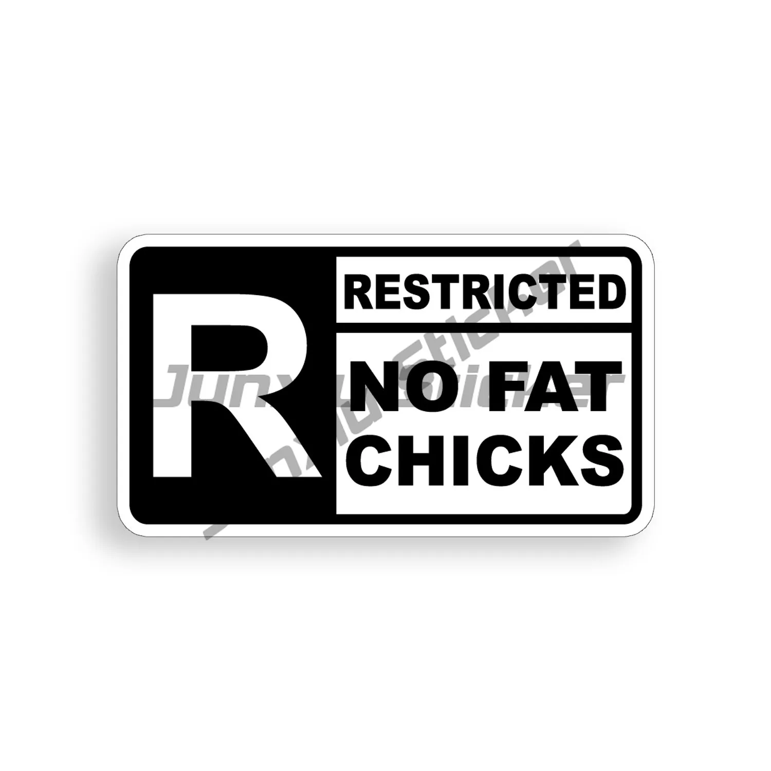 

Fat Free Chicken Sticker Warning JDM All Terrain Vehicle Sunshade Window Bumper Sticker