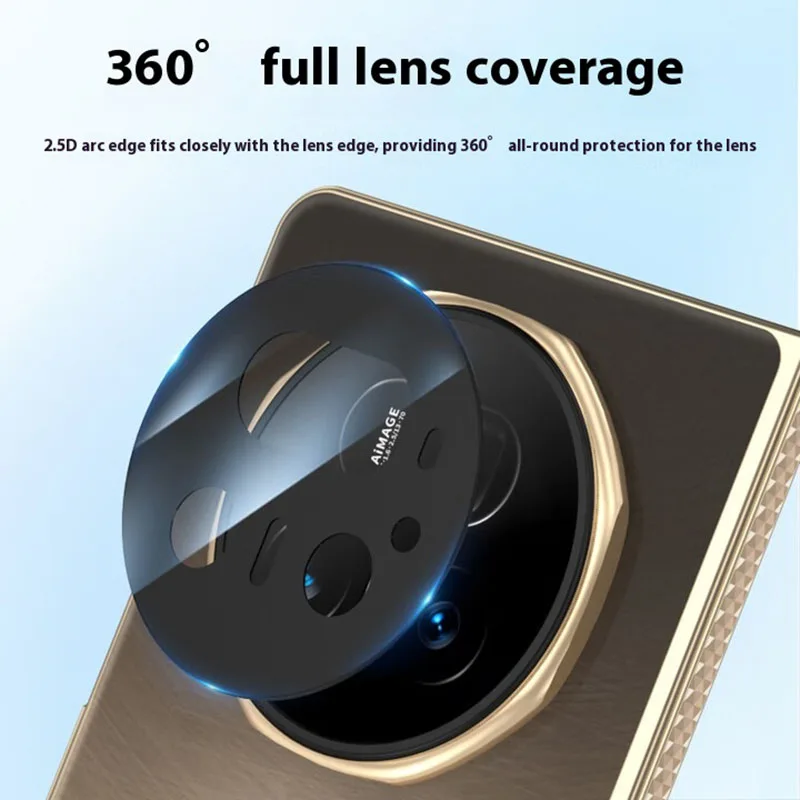 For Honor Magic V5 Black Camera Lens Screen Protectors for Honor Magic V5 Lens Tempered Glass Protective Film Full Cover Case