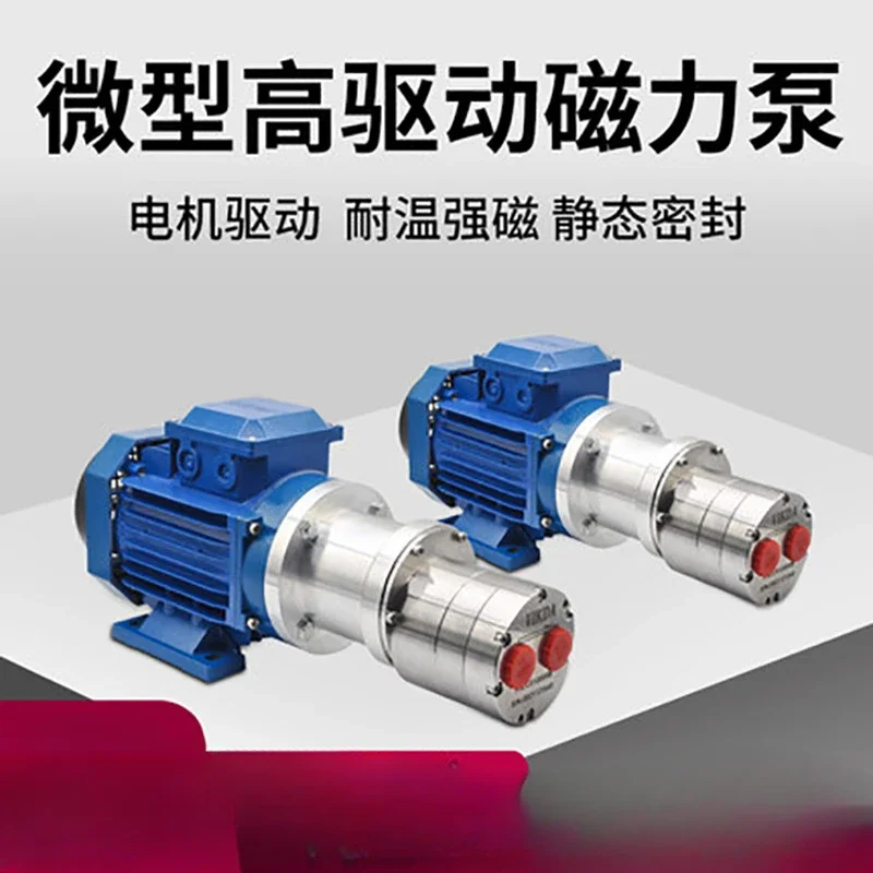 Stainless Steel Miniature Magnetic Gear Pump 17L High Flow High Pressure High Temperature 316L Pump Head Driven Metering