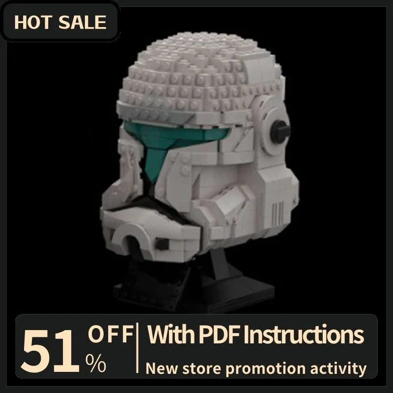 

New 832Pcs Space Wars Series Movie Character Helmet Commando Model Building Custom Puzzle Diy Creative Ideas Toys Birthday Gifts