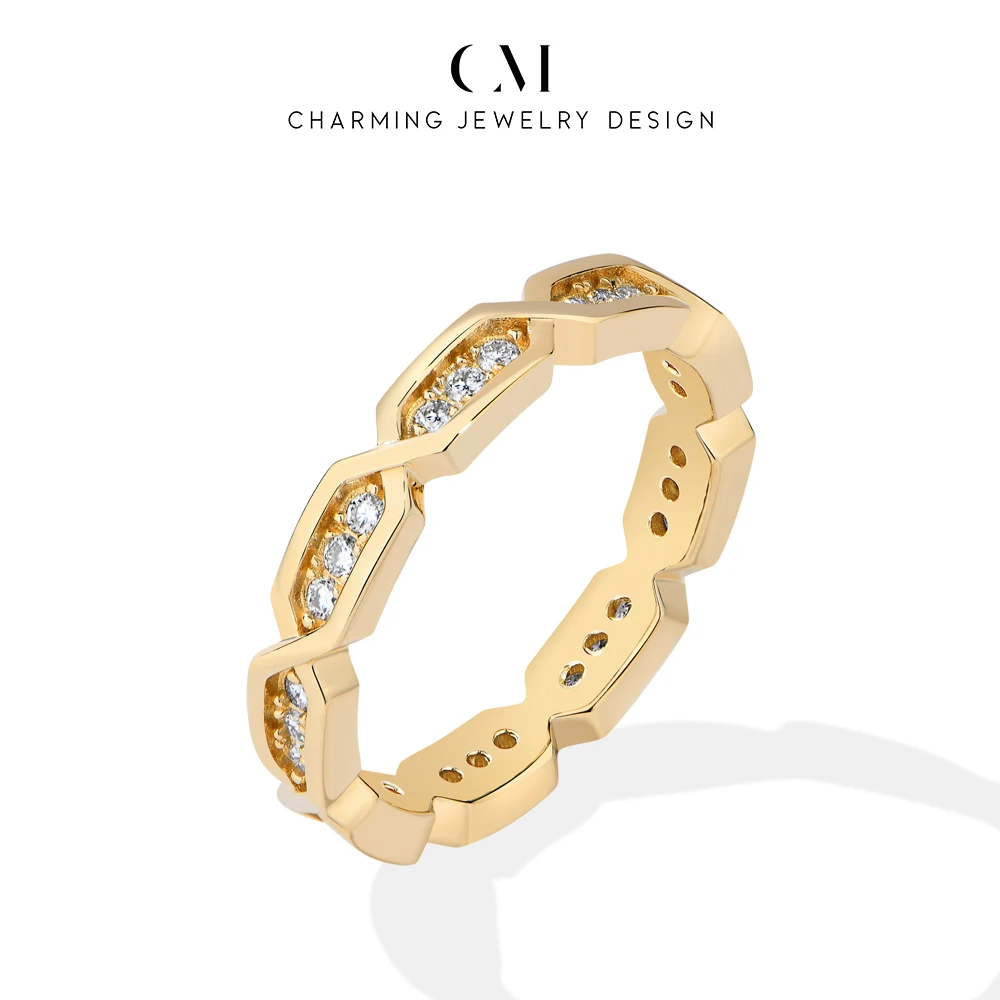 

Очаровательное классическое простое круглое кольцо с муассанитом The Eternal Ring из серебра S925 для женщин, ювелирные украшения для вечеринок, подарок на день рождения, на годовщину, на помолвку