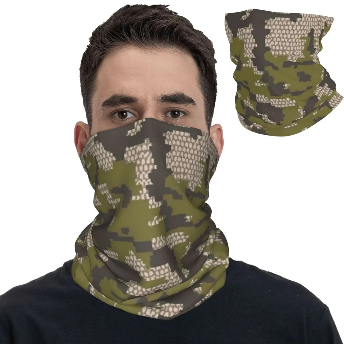 Wicked Camo Verde camuflaje Bandana cuello cubierta estampada pasamontañas máscara facial bufanda diadema senderismo Unisex adultos lavable