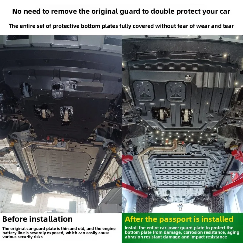 Full Set Car Accessories – Underbody Guard, Battery Protection & Engine Armor, New Motor Shield