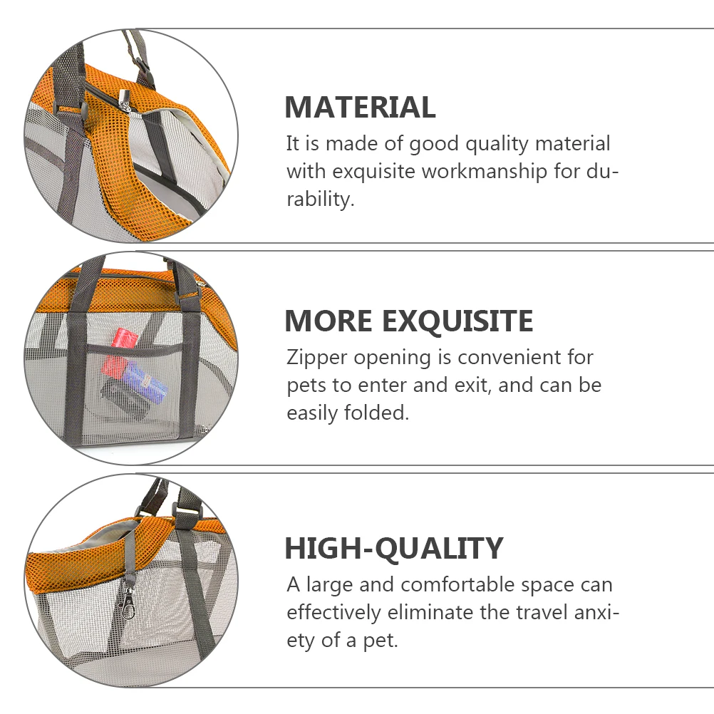 

Portable Pet Carrier Bag Large Size Breathable Mesh Dog Cat Travel Tote Handbags For 12 Pounds Pets Outdoor Trips Foldable