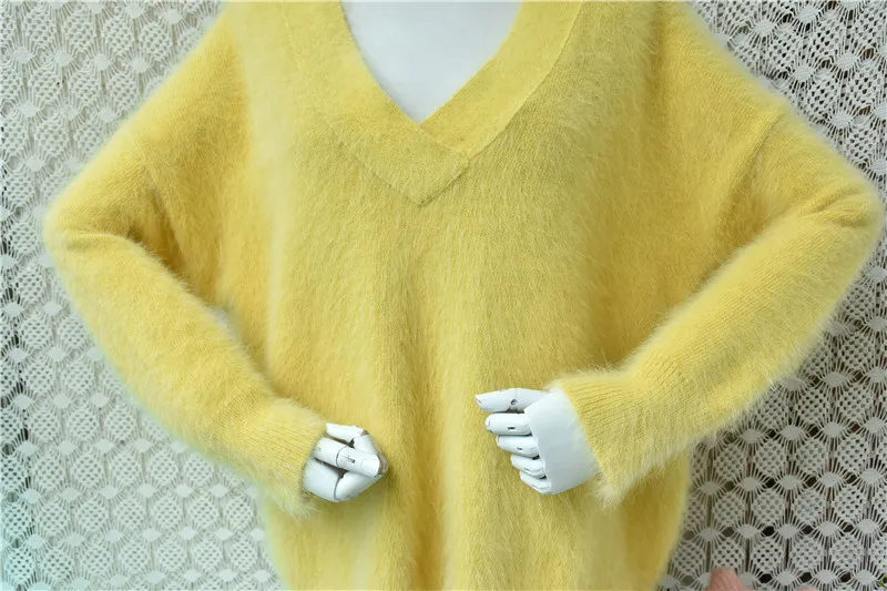 여성 무헤르 가을 겨울 의류 노란색 털이 많은 앙고라 - Yellow Winter Clothing 리뷰 및 가격
